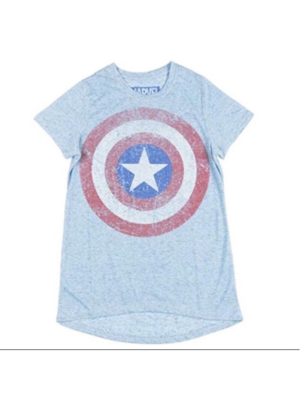 Marvel Captain America Blue Graphic Burnout Tee - Picture 2 of 7